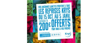 Krys: Rapportez vos anciennes lunettes et recevez jusqu'à 200€ de bons de réduction