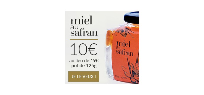 Evoleum: Pot de miel au Safran à 10€ au lieu de 19€