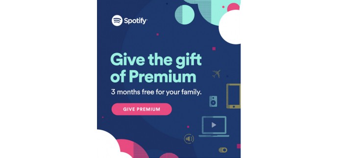 Spotify: Abonnement Spotify Premium pour 4 personnes au prix d'une seule pendant 3 mois