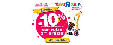 ToysRUs: 10% de remise sur le 2ème article acheté
