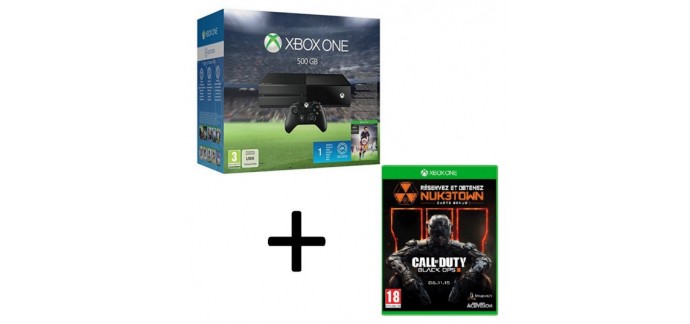 Auchan: Console Xbox One 500 Go + Fifa 16 + Call of Duty : Black Ops 3 à 299€