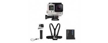 Amazon: Pack GoPro HERO4 Silver + Poignée + Batterie + Harnais de fixation à 359€