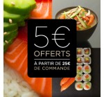 Sushi Shop: 5€ de réduction dès 25€ d'achat