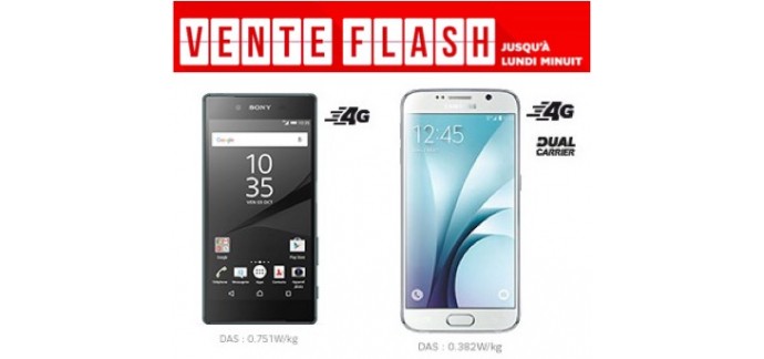 SFR: Vente flash sur le Sony Xperia Z5 et sur le Galaxy S6