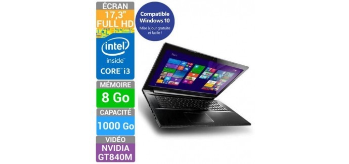 Cdiscount: PC Portable Lenovo Z70-80 + 290€ de bon d'achat pour 579,99 €