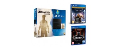 Fnac: PS4 500 Go + Uncharted + Destiny + Call of Duty BO3 et PS + 90 jours à 399,9€