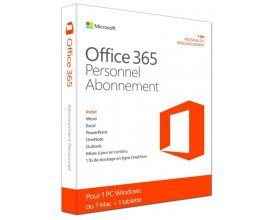 Amazon: 1 an d'abonnement à Office 365 Personnel (Word, Excel, PowerPoint, ...) à 34,99€