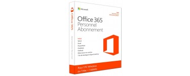 Amazon: 1 an d'abonnement à Office 365 Personnel (Word, Excel, PowerPoint, ...) à 34,99€