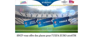 SNCF Connect: Des places pour assister aux matchs de foot L'UEFA EURO 2016 à gagner