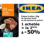 IKEA: Plaque traiteur 800g de Saumon fumé ou au poivre : 1 acheté = la 2ème à - 50%
