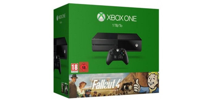 Cdiscount: Xbox One 1 To Noire + Fallout 4 + Fallout 3 + 74€ de bon d'achat pour 369,99€