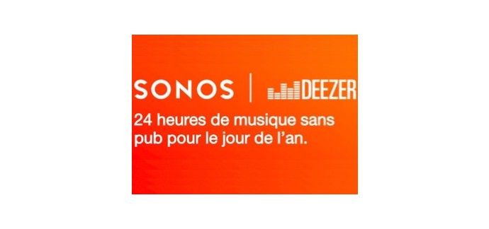 Deezer: [A partir de 16h] 24h de musique gratuite et sans pub pour le jour de l'an