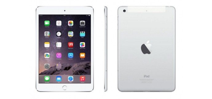 GrosBill: iPad mini 3 16Go Wi-Fi + Cellular Argent à 299€