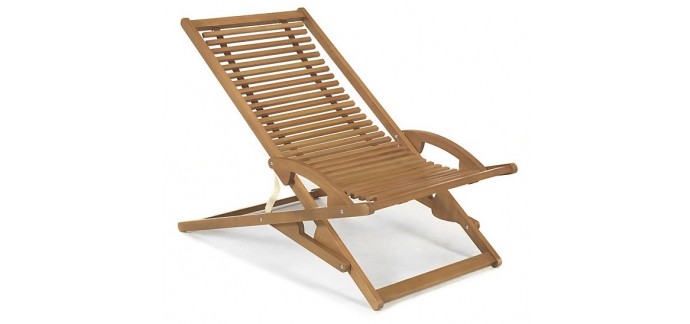 Alinéa: Chaise longue de jardin basculante et pliable Macéo à 29,95€