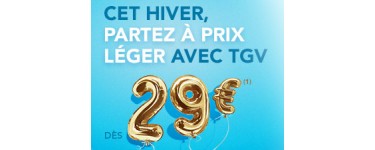 SNCF Connect: Votre aller simple en janvier à partir de 29€ en TGV