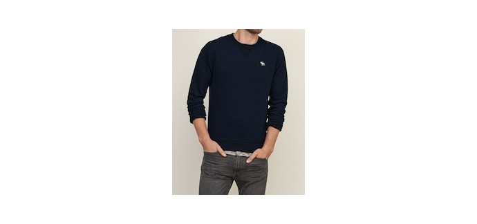 Abercrombie & Fitch: Sweat contrasté emblématique bleu marine à 38,40€