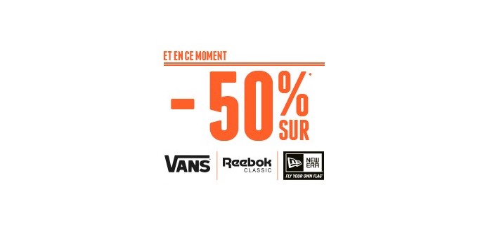 Courir: 50% de réduction sur les marques Vans, Reebok Classic et New Era