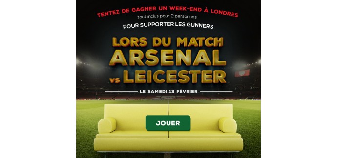 Europcar: Tentez de gagner 1 week-end à Londres pour assister au match Arsenal / Leicester