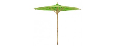 Maisons du Monde: Parasol en tissu et bambou vert ROBINSON (H 233 x L 218 x PR 218) à 10,55€