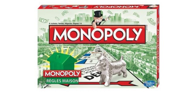 Fnac: Jeu de société Monopoly Règles maison à 15€