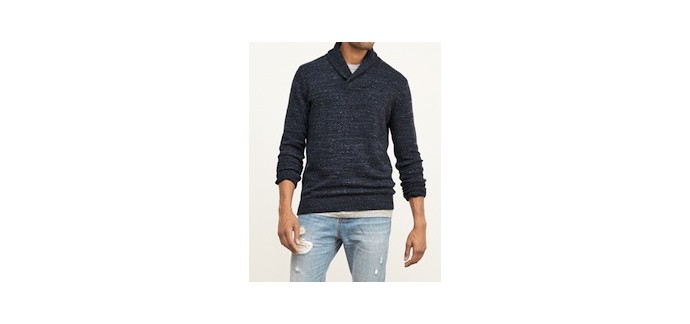 Abercrombie & Fitch: Pull texturé à col châle à 52,80€ au lieu de 88€ 