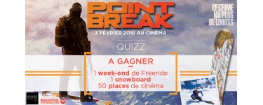 Rossignol: 1 week-end de freeride, 1 planche de snowboard et 50 places de cinéma à gagner