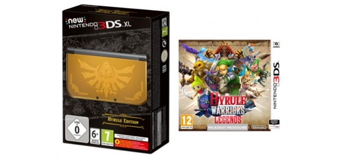 Fnac: - 10€ pour la préco de la New 3DS XL Edition Hyrule & de Hyrule Warriors Legends