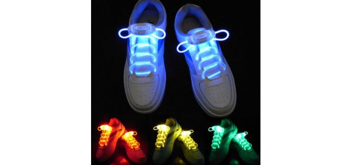 eBay: Lacet à led lumineux clignotant fluo à 1€