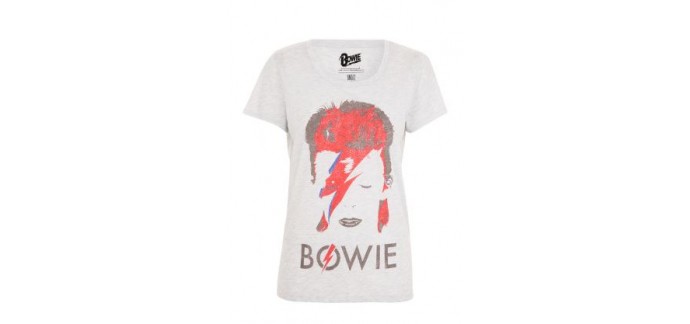 Undiz: T-shirt gris Rebeliz à l'effigie de David Bowie à 7,48€ au lieu de 14,95€