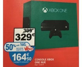 Auchan: Console XBOX ONE à - 50% (164.50€ crédités sur votre compte Waaoh)