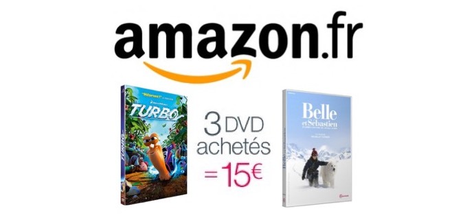 Amazon: 3 DVD jeunesse achetés = 15€
