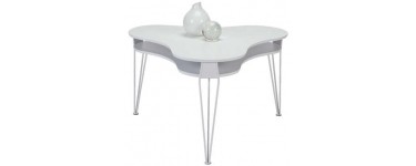 Conforama: Table basse coloris blanc à 39,37€ au lieu de 99,15€