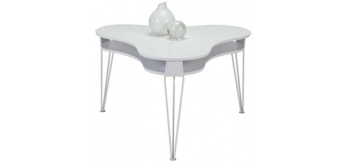 Conforama: Table basse coloris blanc à 39,37€ au lieu de 99,15€