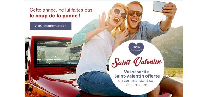 Oscaro: Votre sortie Saint-Valentin offerte en commandant sur le site