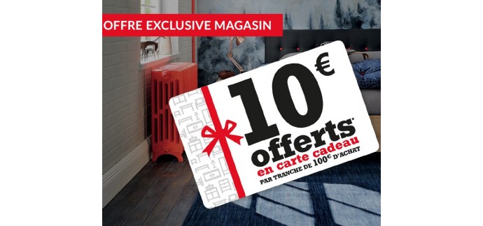 Fly: [En magasin] 10€ offerts en carte cadeau par tranche de 100€ d'achat