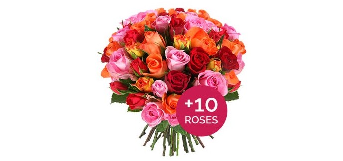 Aquarelle: Spécial Saint Valentin : profitez de 40 roses au prix de 30