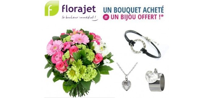 Florajet: 1 bouquet acheté = 1 bijou offert