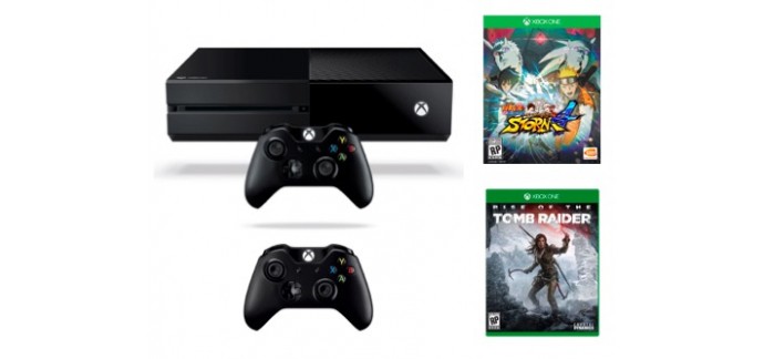 Micromania: Xbox One + 2 manettes + Naruto Ultimate Ninja Storm 4 + Rise of the Tomb Raider