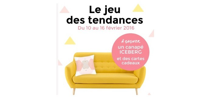 Maisons du Monde: 1 canapé ICEBERG et 500€ de cartes cadeaux à gagner