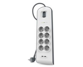 Amazon: Multiprise parafoudre Belkin BSV804ca2M 8 prises, 2 USB 2.0 à 36,97€