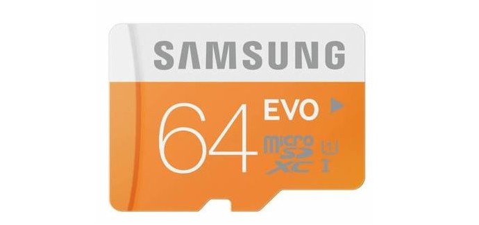 Cdiscount: Carte MicroSD 64 Go Samsung EVO - Classe 10 à 15,74€ livraison comprise