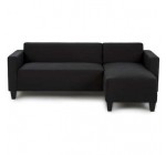 Conforama: Canapé d'angle réversible 4 places coloris noir à 179,99€ au lieu de 351,50€