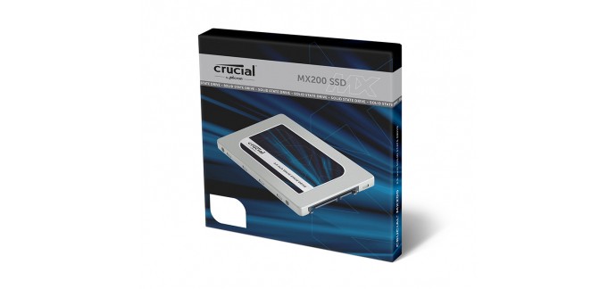 GrosBill: Stockage : le disque SSD Crutial MX200 à 250Go passe à 69,99€ au lieu de 84,99€