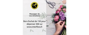Showroomprive: Achetez 15€ le bon d'achat permettant de dépenser 30€ sur Interflora.fr