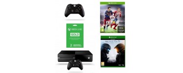 Cdiscount: Xbox One 1To + FIFA 16 + Halo 5 + 2e Manette + Live Gold 3 mois à 349,99€