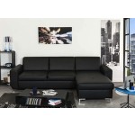 Conforama: Canapé d'angle réversible 5 places coloris noir à 399€ au lieu de 789,50€