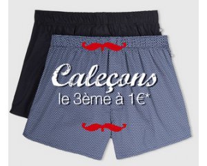 Celio*: Caleçons et boxers : 2 achetés, le 3e à 1€