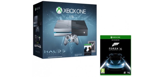 Micromania: Xbox One 1 To édition limitée + Halo 5 Guardians + Forza 6 à 399,99€