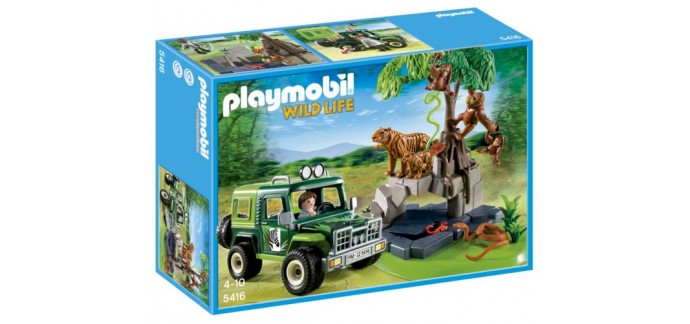 Auchan: Véhicule d'exploration avec animaux de la jungle Playmobil 5416 à 19,99€