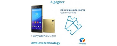 Bouygues Telecom: 1 Sony Xperia M5 Gold et 25 lots de 2 places de cinéma à gagner